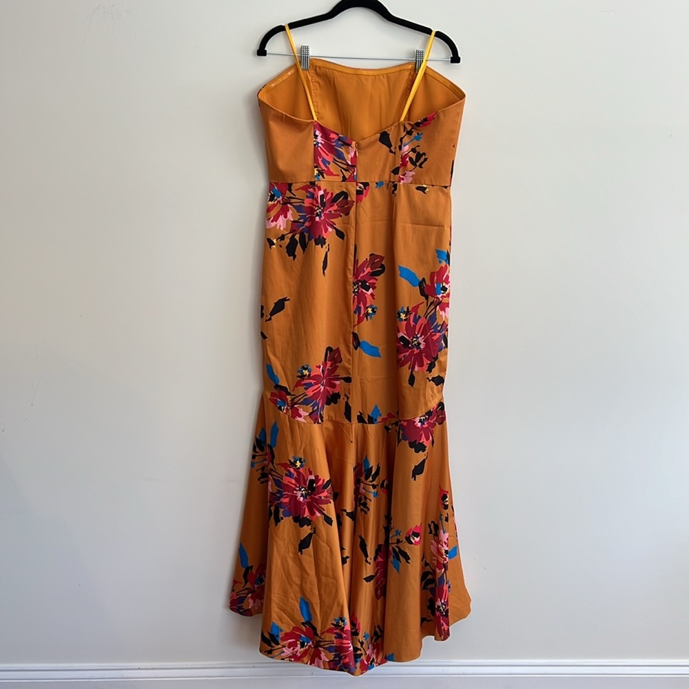 NWT Hutch Dea Maxi Dress Anthropologie mustard Yellow size 12 wedding party - Picture 5 of 8